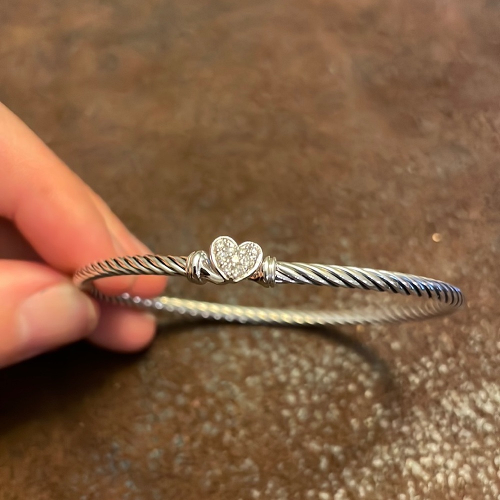 David Yurman Cable Collectibles Diamond Heart